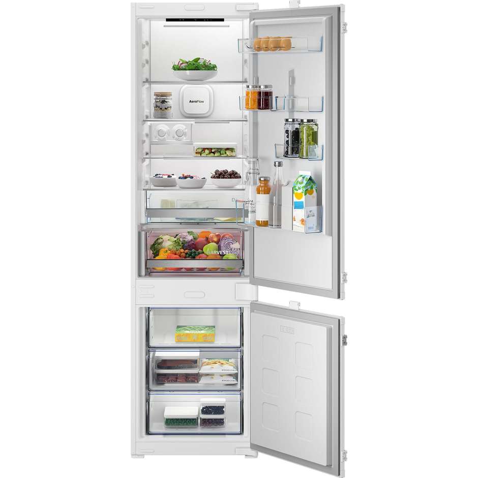 Beko B7BCNA325HS1 Frigorifero da incasso combinato 300 L No Frost Wi-Fi Bianco
