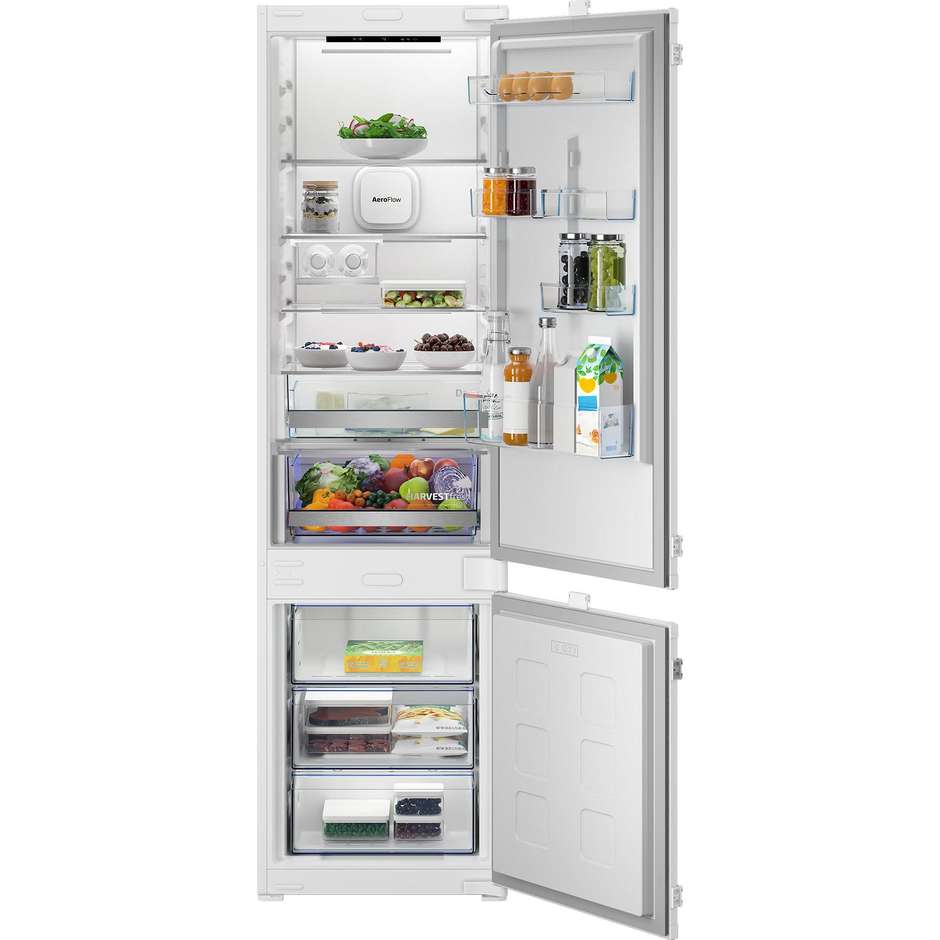 Beko B7BCNA325HS1 Frigorifero da incasso combinato 300 L No Frost Wi-Fi Bianco