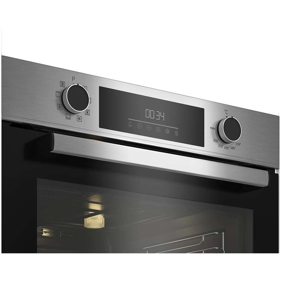 Beko BBIM12300X Forno Elettrico da Incasso 72 Litri Termoventilato Display Touch SteamShine Classe A Inox