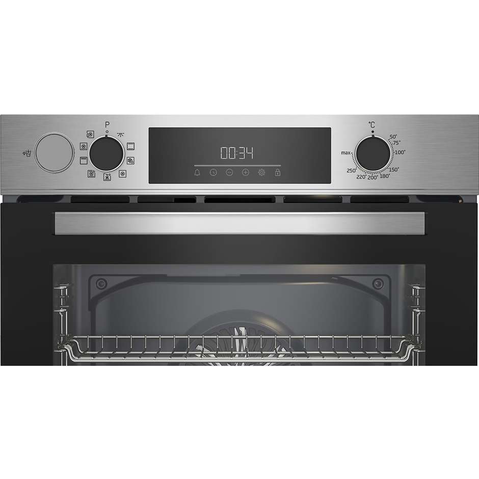 Beko BBIS12300X Forno elettrico Multifunzione 9 Funzioni Potenza 3300 W Capacita 72 Lt Classe  A+ Colore Acciaio Inox