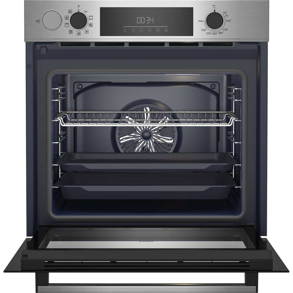 Beko BBIS12300X Forno elettrico Multifunzione 9 Funzioni Potenza 3300 W Capacita 72 Lt Classe  A+ Colore Acciaio Inox