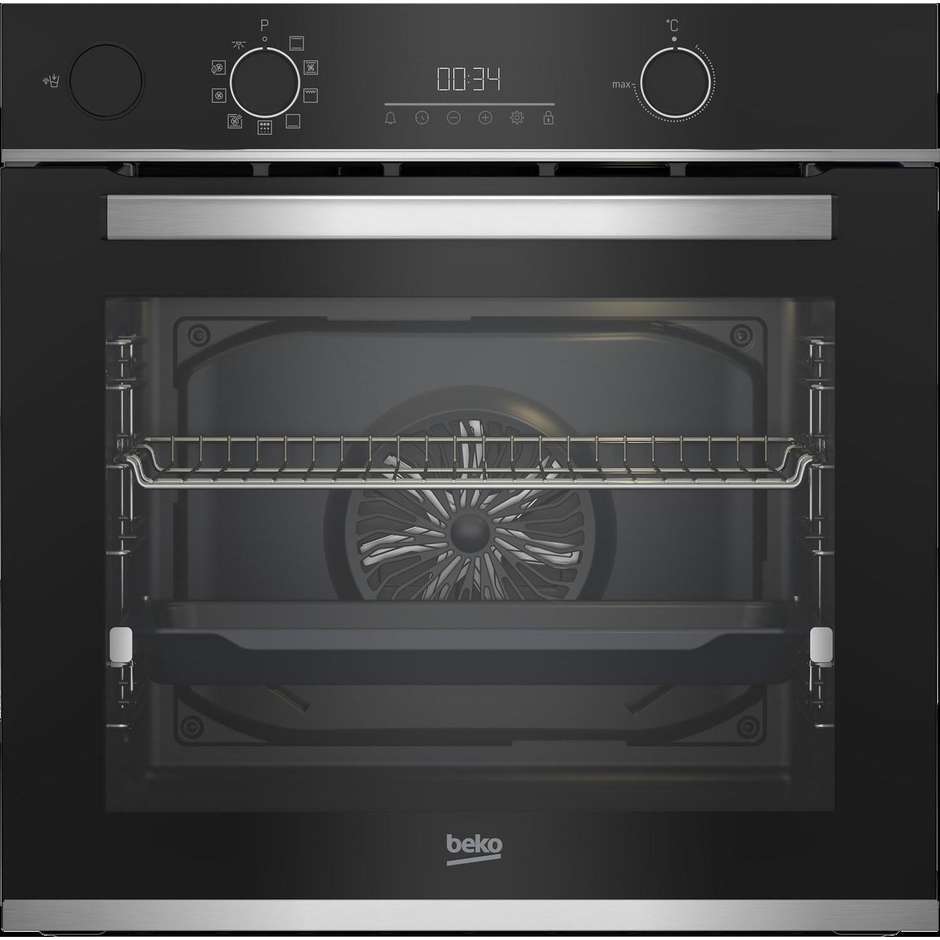 Beko BBIS13300XPE Forno da incasso Capacita71 Lt Potenza 3400 W 9 Funzioni Classe A+ Colore Nero, Acciaio inox