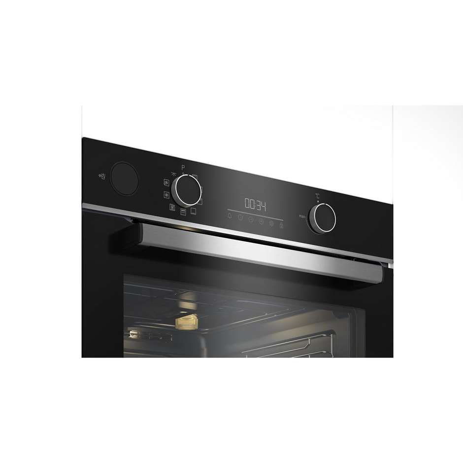 Beko BBIS13300XPE Forno da incasso Capacita71 Lt Potenza 3400 W 9 Funzioni Classe A+ Colore Nero, Acciaio inox