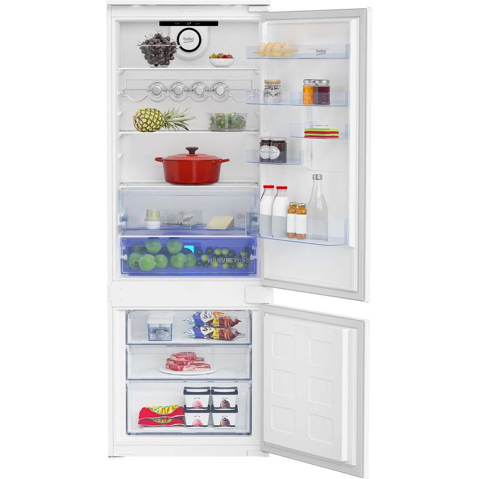 Beko BCSE400E40SN frigorifero combinato da incasso, 400 L, classe E