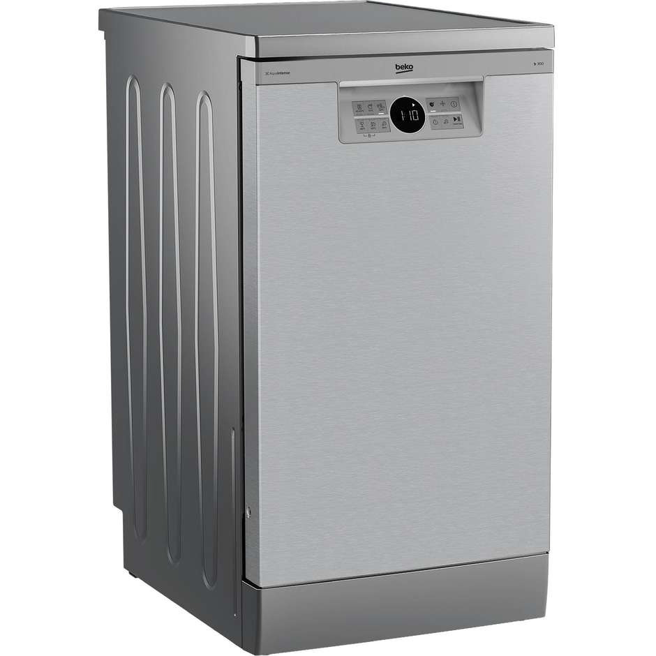 Beko BDFS26020X Lavastoviglie Slim 45 cm Libera Installazione 10 Coperti Motore Inverter ProSmart Classe E Inox