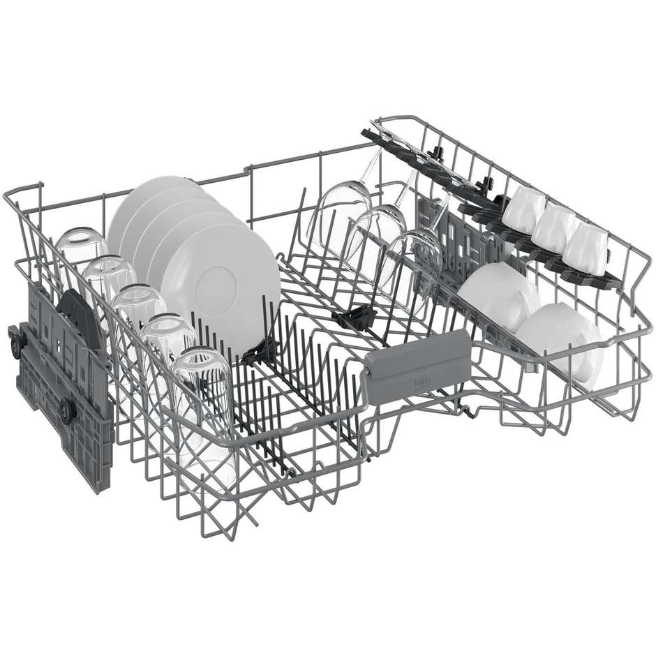 BEKO BDIN38651C Lavastoviglie da Incasso a Scomparsa Totale 60 cm Standard 16 Coperti 8 Programmi Classe B 43 dB Cestelli Modulari