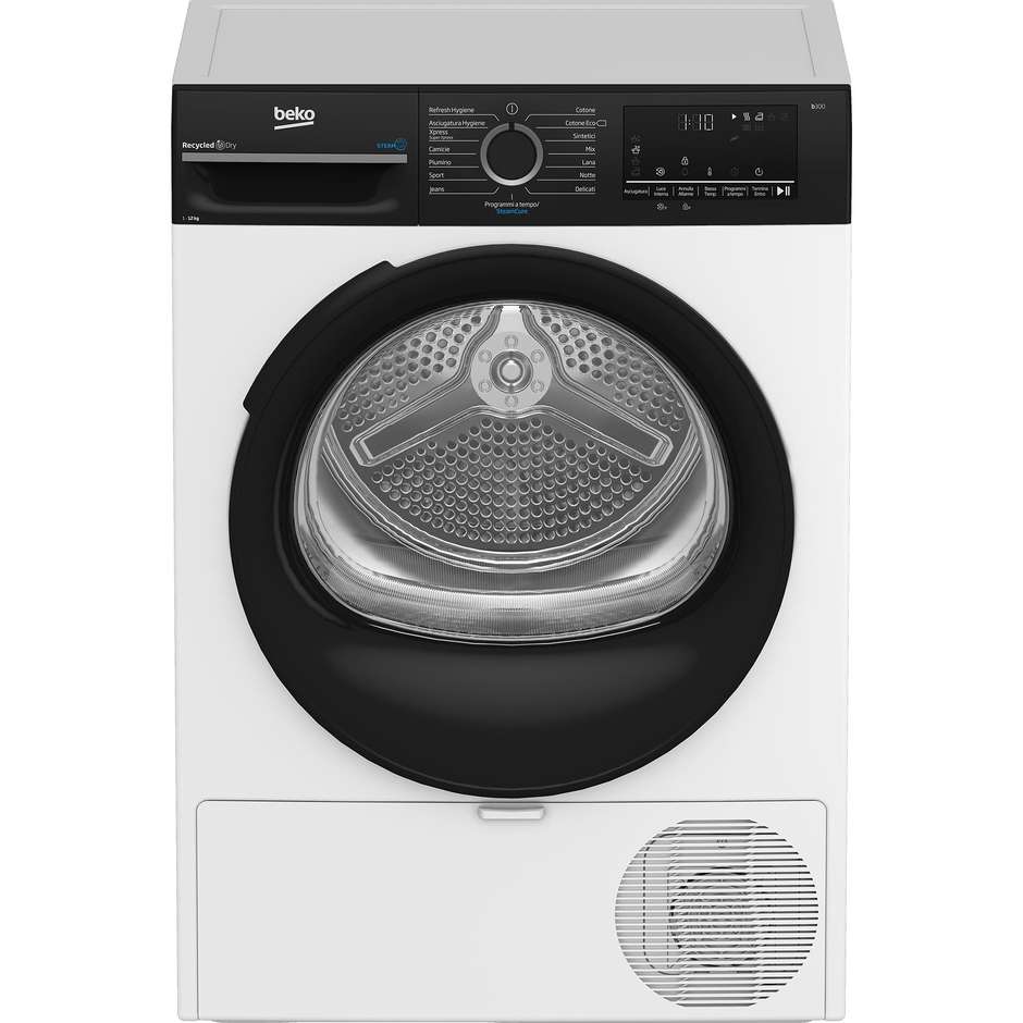 Beko BMGT4122SBI Asciugatrice a pompa di calore Carica frontale Capacita 12 kg Classe A++ Colore Bianco