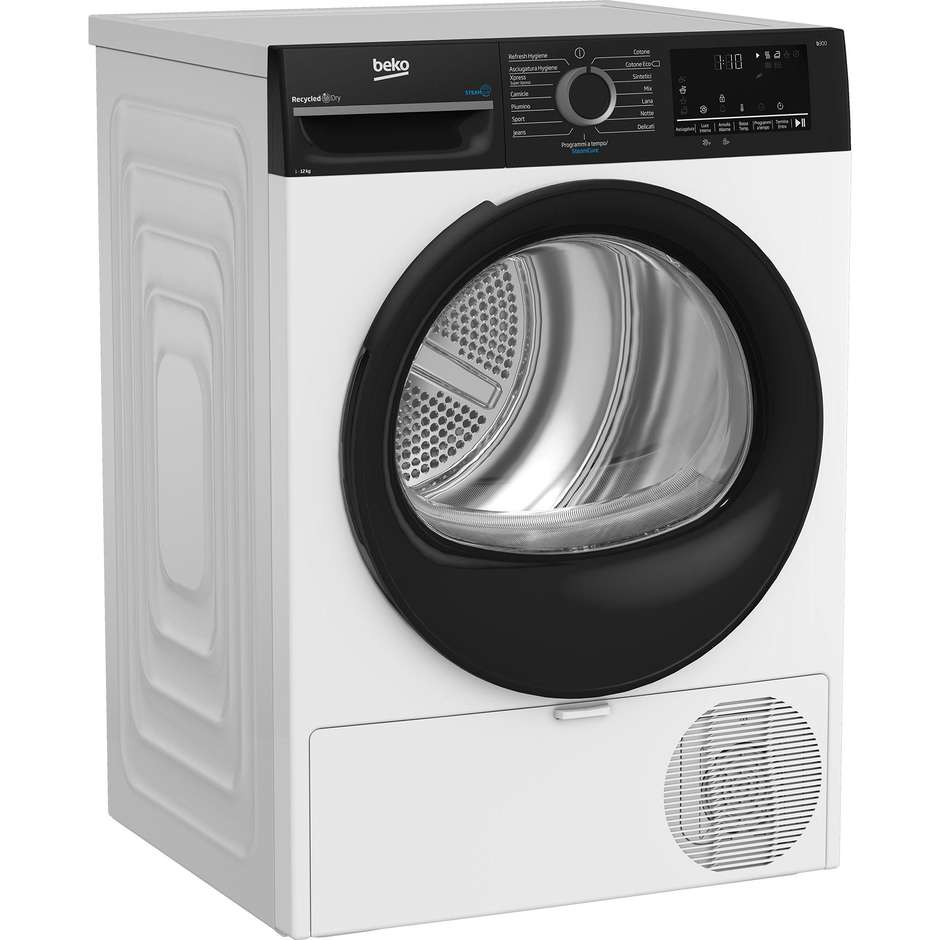 Beko BMGT4122SBI Asciugatrice a pompa di calore Carica frontale Capacita 12 kg Classe A++ Colore Bianco