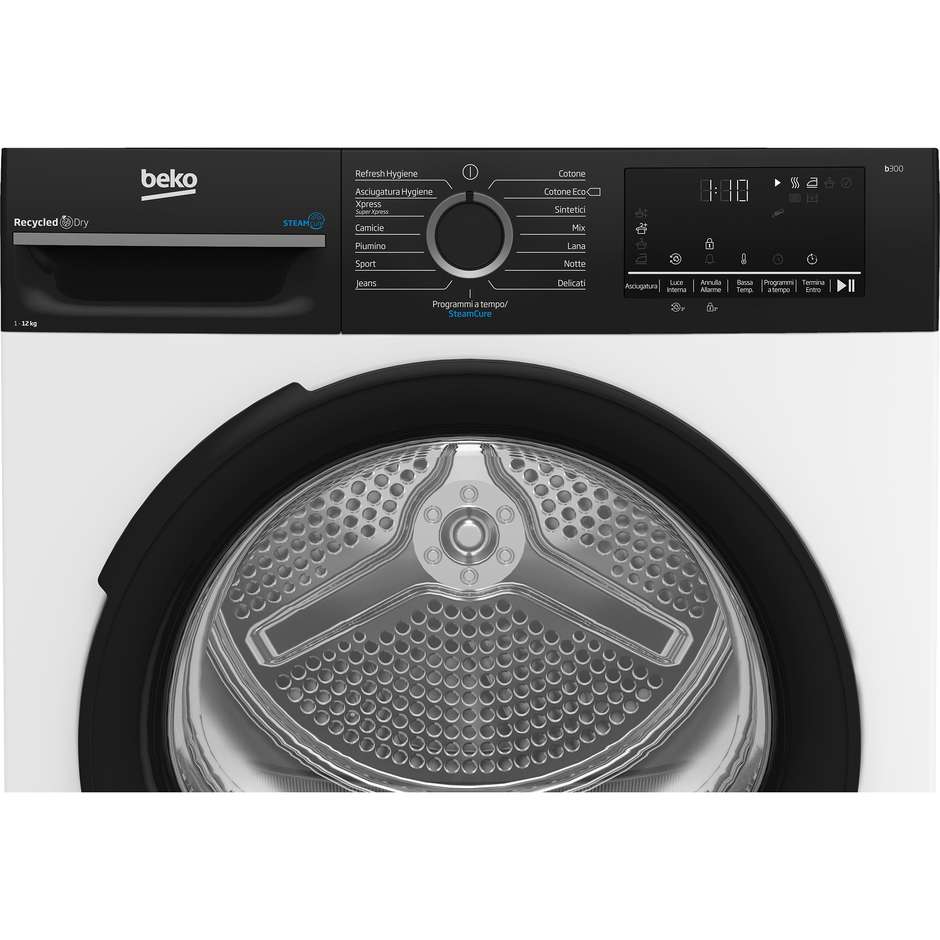 Beko BMGT4122SBI Asciugatrice a pompa di calore Carica frontale Capacita 12 kg Classe A++ Colore Bianco