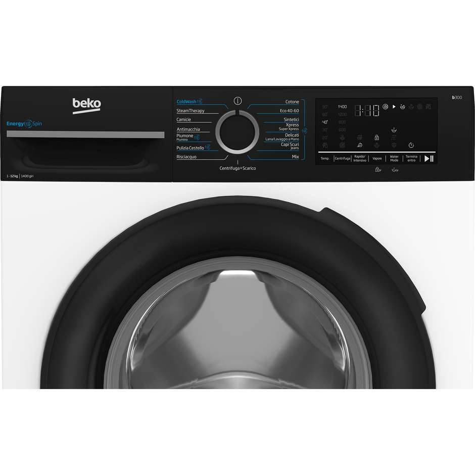 Beko BMGWT41241B Lavatrice Carica Frontale Capacità 12 Kg 1400 Giri/min Classe A Colore Bianco