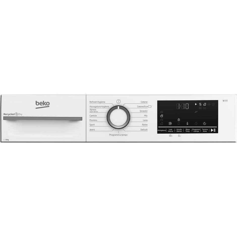 Beko BMT481WI Asciugatrice a Pompa di calore Capacita 8 Kg Classe A+++ Colore Bianco