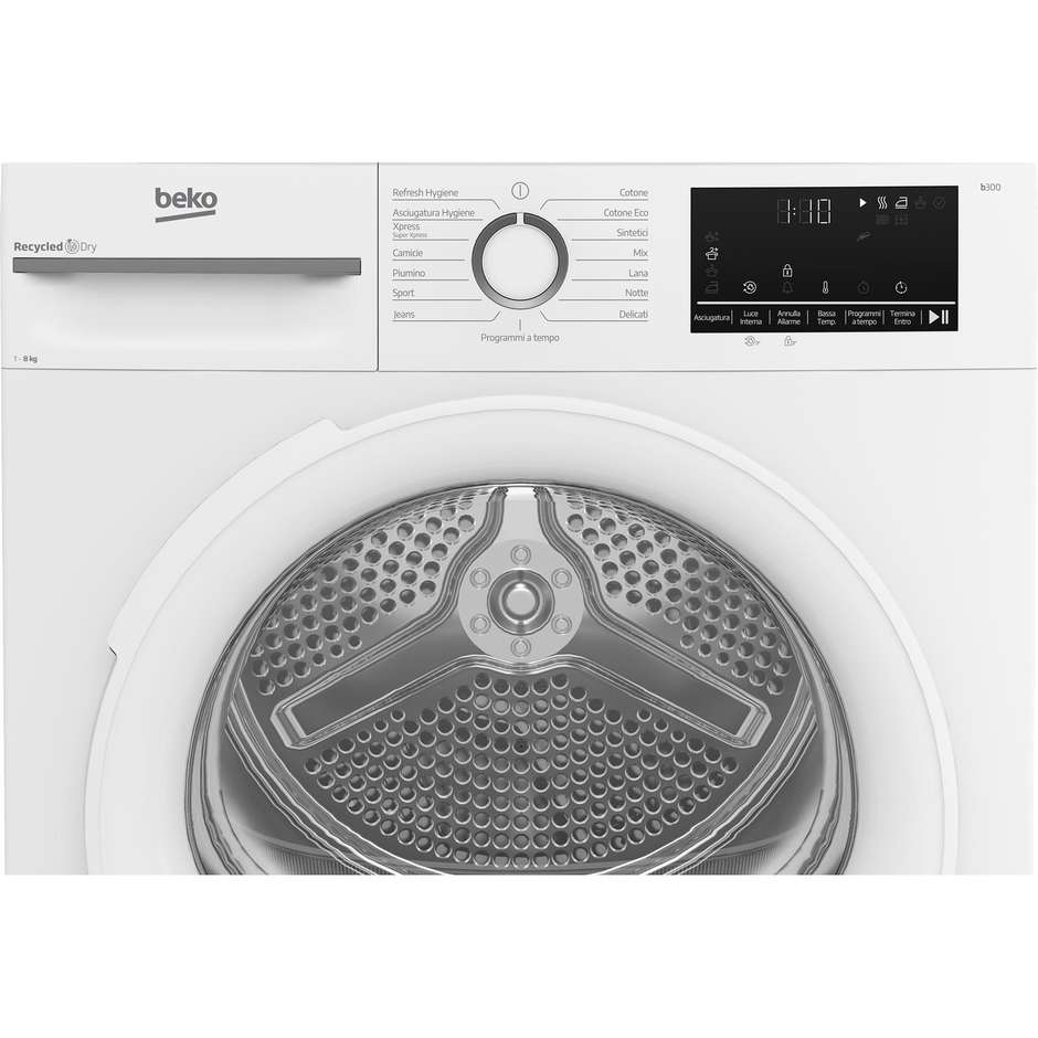 Beko BMT481WI_IT asciugatrice a pompa di calore 8 kg, classe C