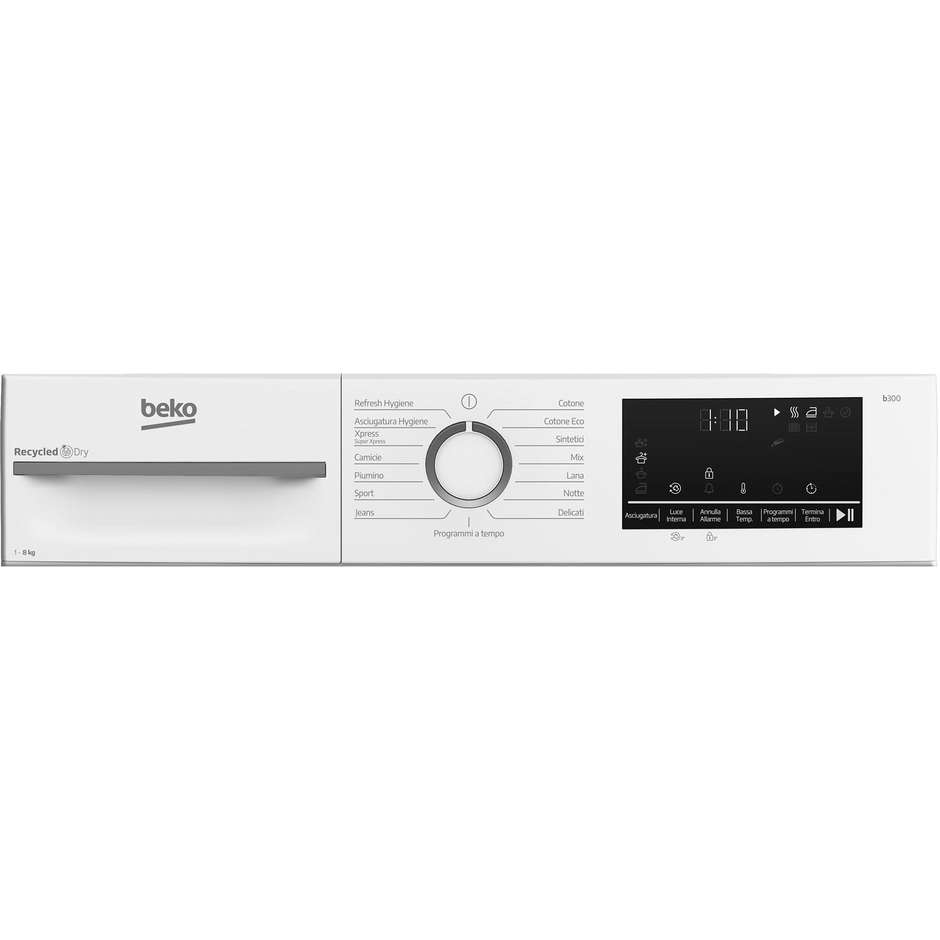 Beko BMT481WI_IT asciugatrice a pompa di calore 8 kg, classe C