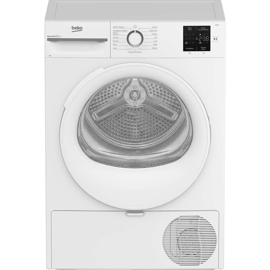 Beko BMT491WI_IT Asciugatrice 9 kg Pompa di Calore Classe C Bianca