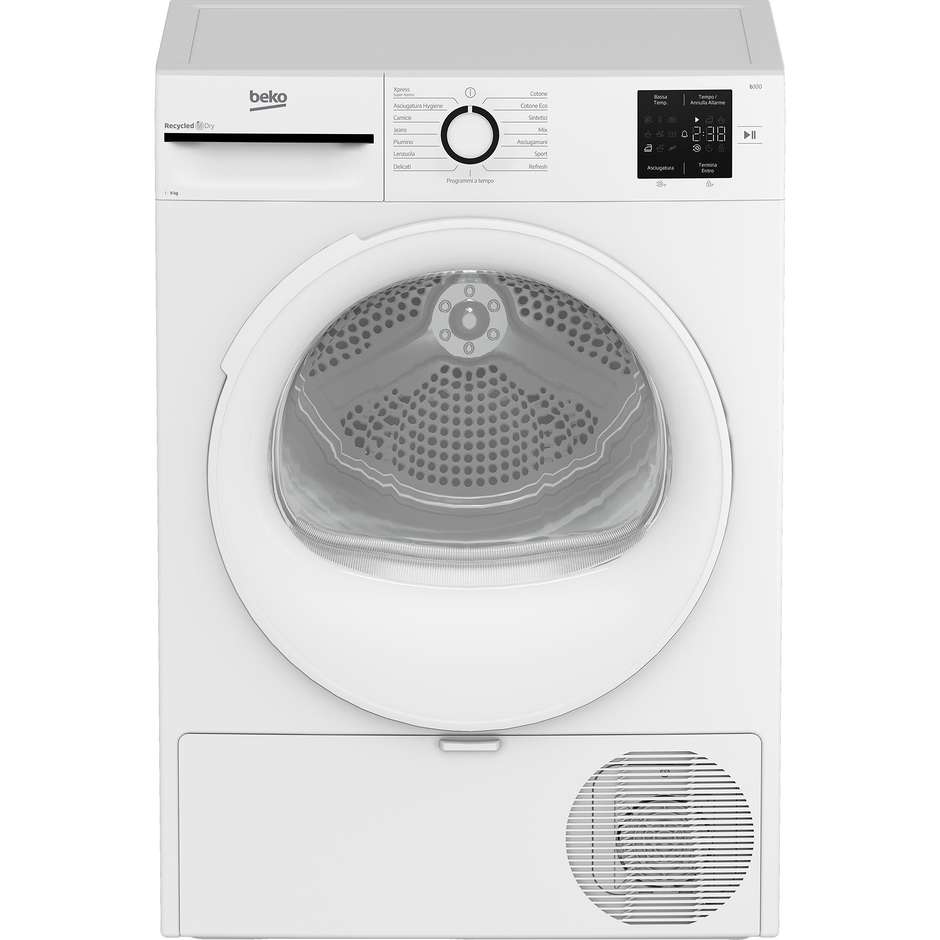 Beko BMT93EW Asciugatrice 9 kg Pompa di Calore Display Digitale Bianca