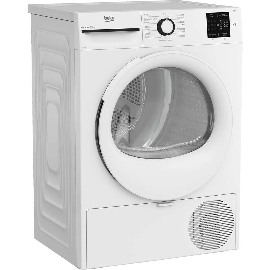 Beko BMT93EW Asciugatrice 9 kg Pompa di Calore Display Digitale Bianca
