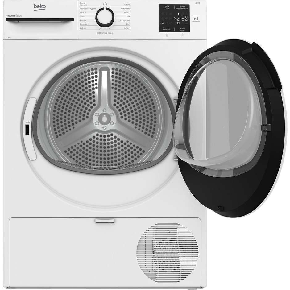 Beko BMT93EW Asciugatrice 9 kg Pompa di Calore Display Digitale Bianca