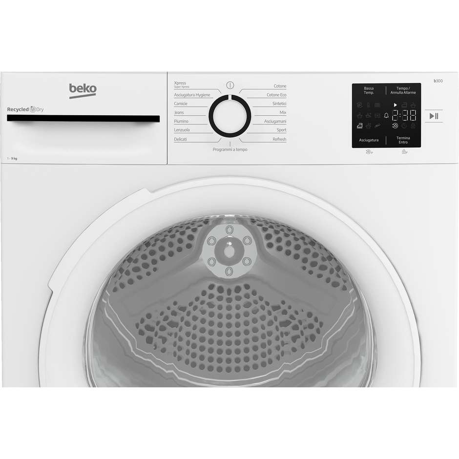 Beko BMT93EW Asciugatrice 9 kg Pompa di Calore Display Digitale Bianca