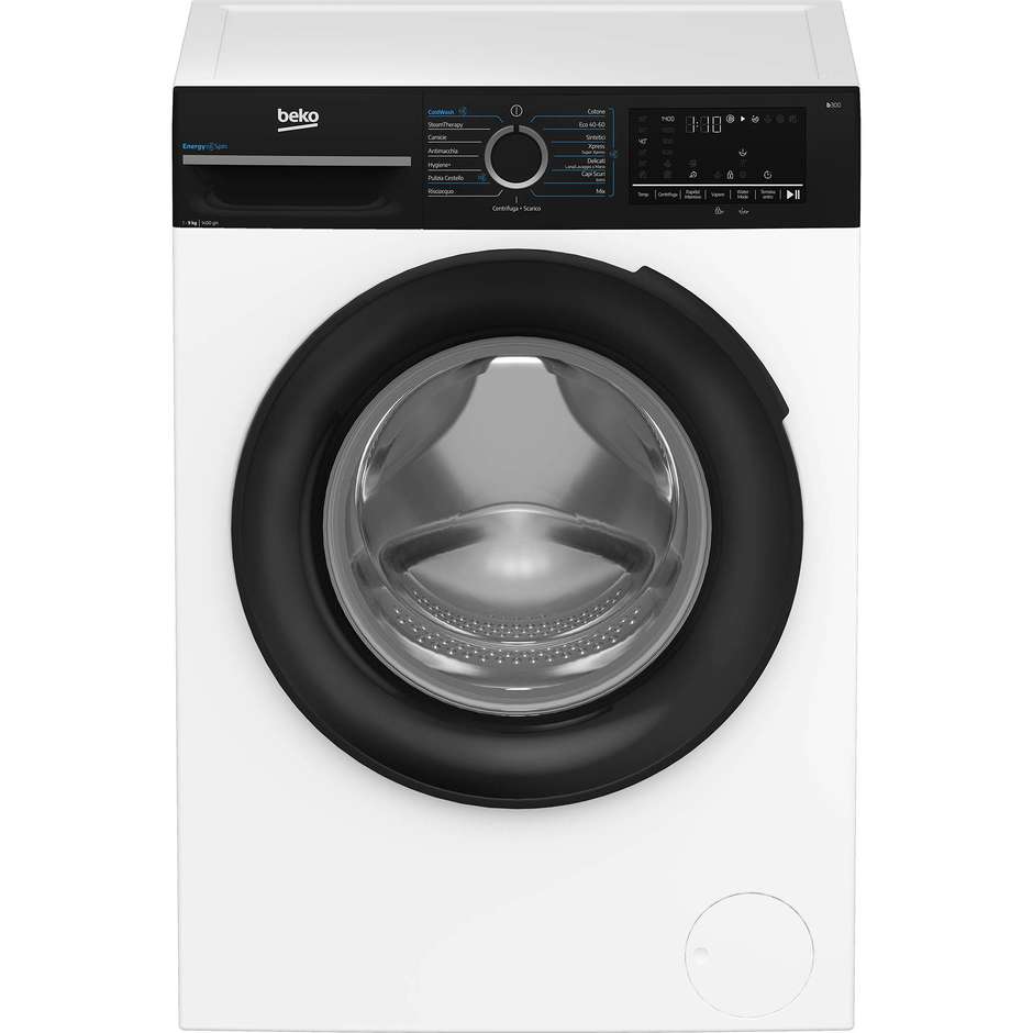 Beko BMWG9149DB lavatrice frontale 9 kg 1400 giri classe A inverter nero/bianco