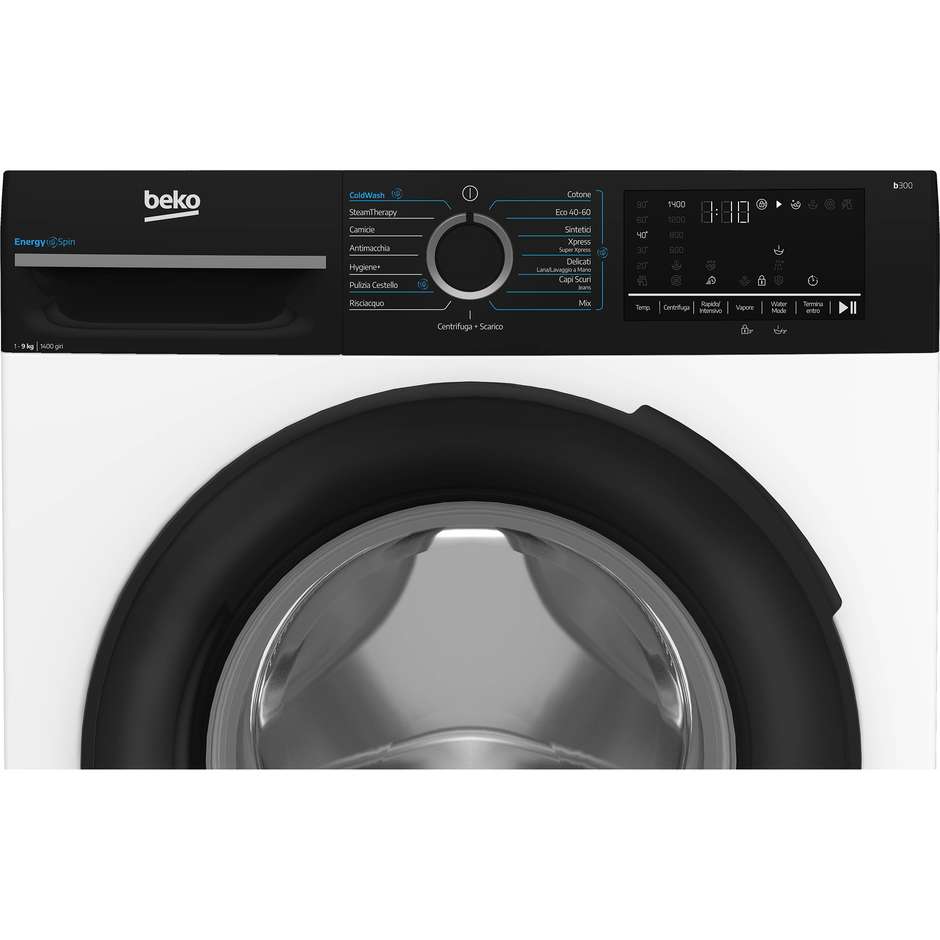 Beko BMWG9149DB lavatrice frontale 9 kg 1400 giri classe A inverter nero/bianco