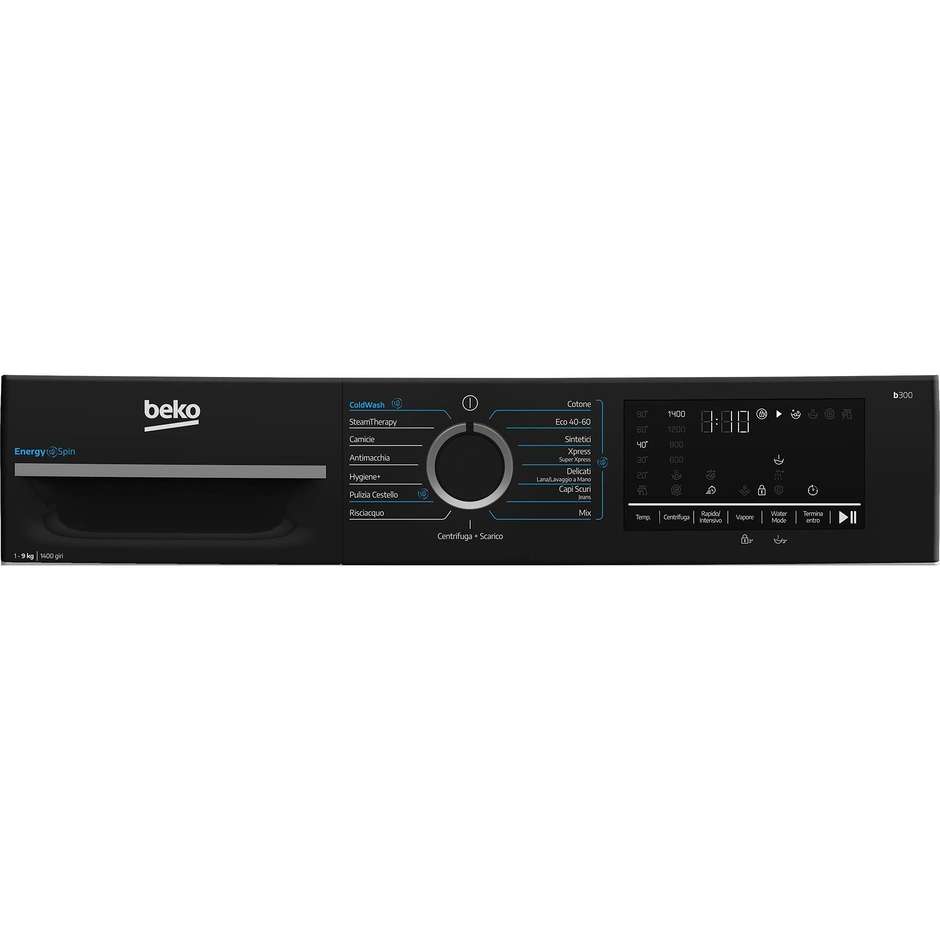 Beko BMWG9149DB lavatrice frontale 9 kg 1400 giri classe A inverter nero/bianco
