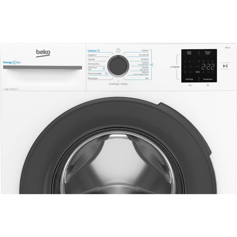Beko BMWU3721A Lavatrice Carica frontale Capacita 7 Kg Classe A 1200 Giri/min Colore Bianco