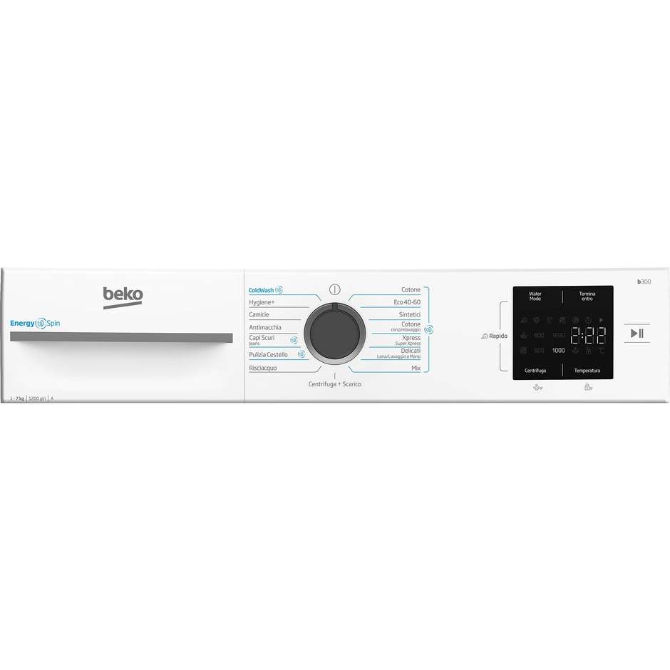 Beko BMWU3721A Lavatrice Carica frontale Capacita 7 Kg Classe A 1200 Giri/min Colore Bianco