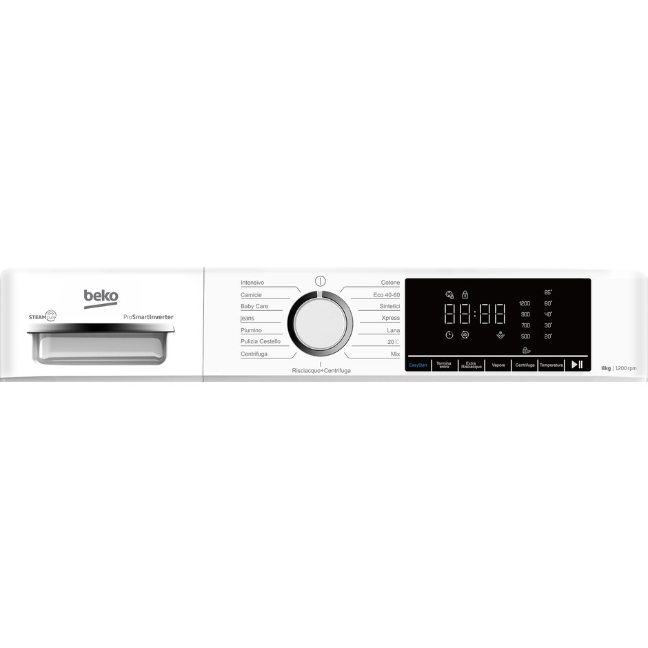Beko BMX8126DB b100 lavatrice 8 kg 1200 giri, classe A, inverter e vapore