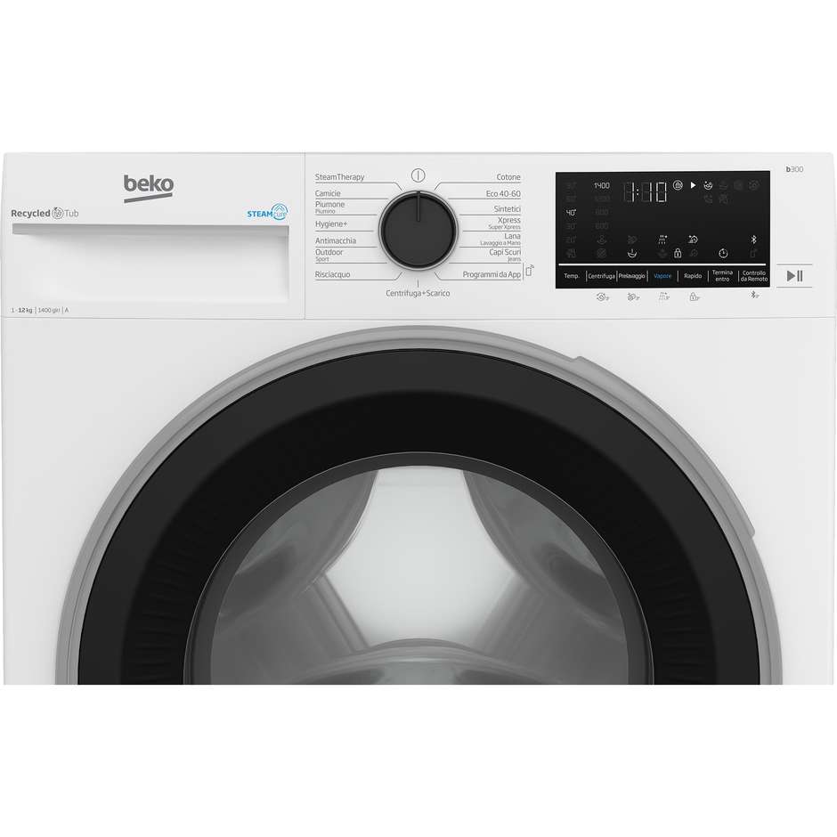 Beko BWT3124S Lavatrice Carica Frontale Capacita 12 Kg 1400 Giri/min Classe A Colore Bianco