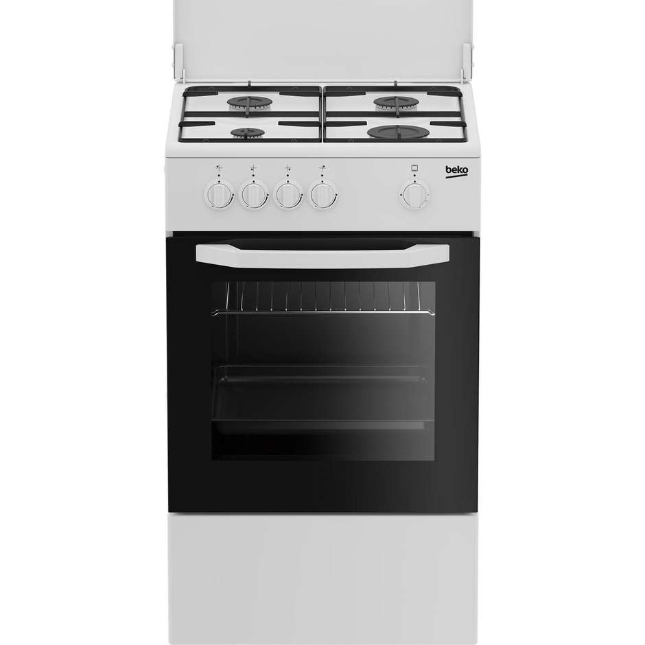 Beko CSG42009DW Cucina Compatta 50x50 cm 4 Fuochi Gas con Sicurezza Gas Forno a Gas con Grill 54 L Classe A Bianco