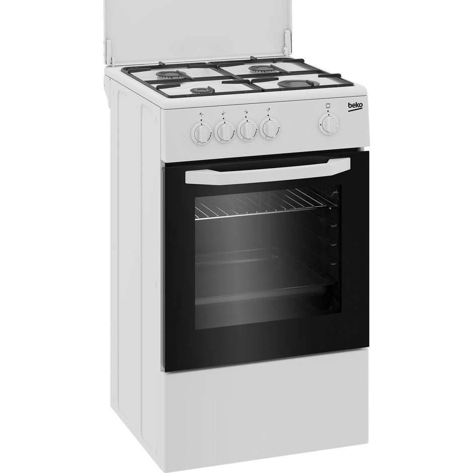Beko CSG42009DW Cucina Compatta 50x50 cm 4 Fuochi Gas con Sicurezza Gas Forno a Gas con Grill 54 L Classe A Bianco