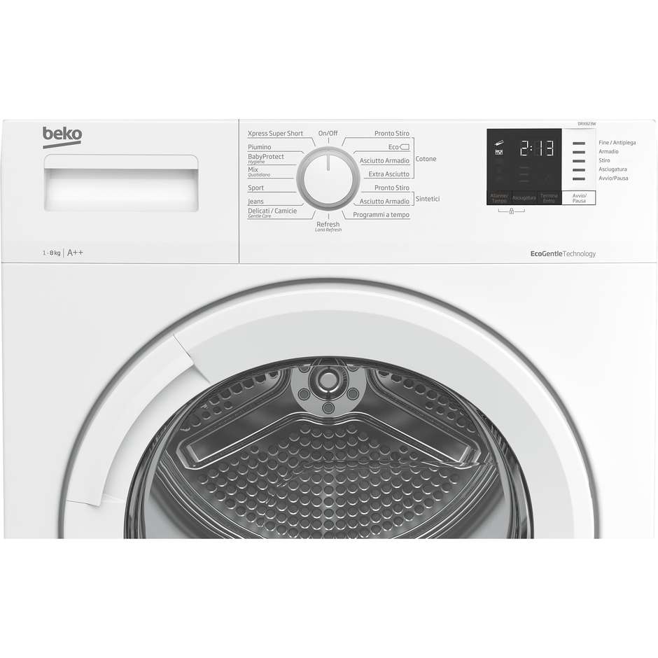 Beko DRX823W Asciugatrice Pompa di Calore 8 Kg Classe A+++ colore bianco