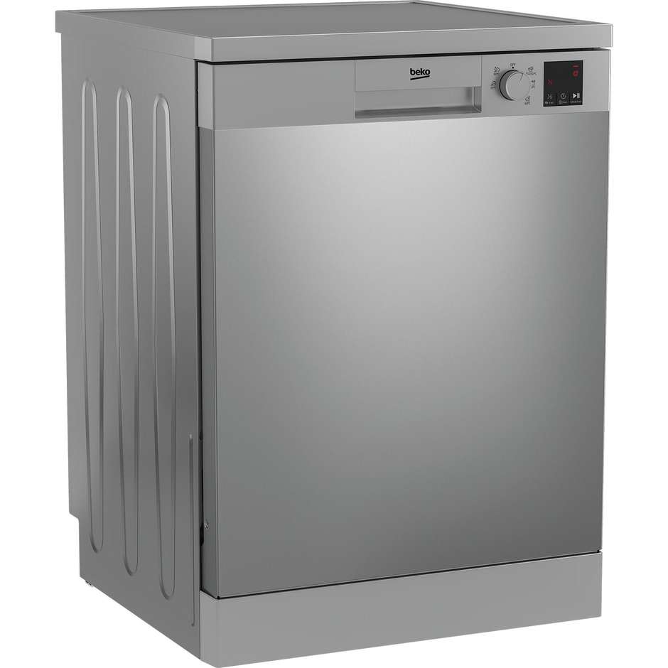 Beko DVN05320X Lavastoviglie 60 cm Libera Installazione 13 Coperti 49 dB Quick&Shine 58 Minuti Mezzo Carico Classe E Inox
