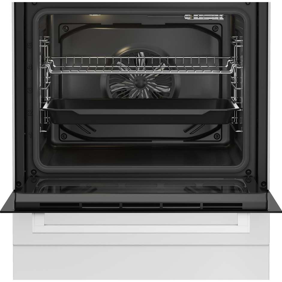 Beko FBE62011WC Cucina 60x60 4 Fuochi Forno Elettrico Ventilato Capacita forno 72 Lt Classe A Colore Bianco