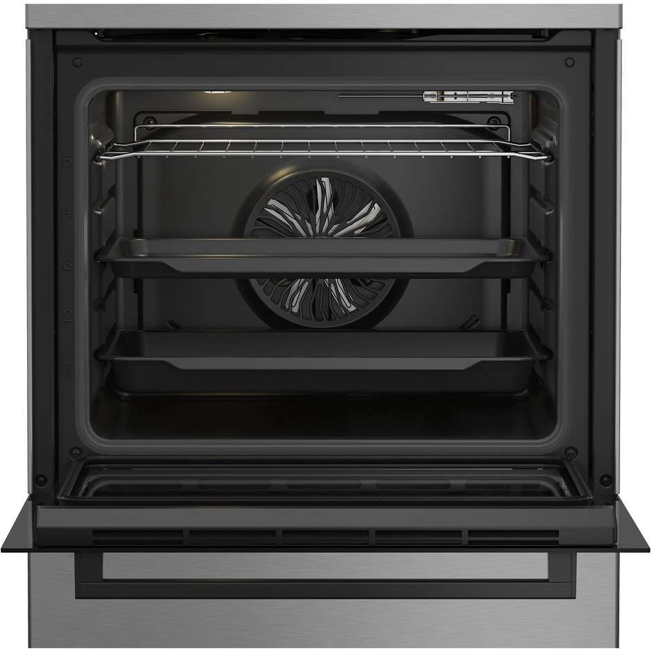 Beko FBE62120XD cucina 4 fuochi a gas, forno elettrico ventilato 66 L, inox