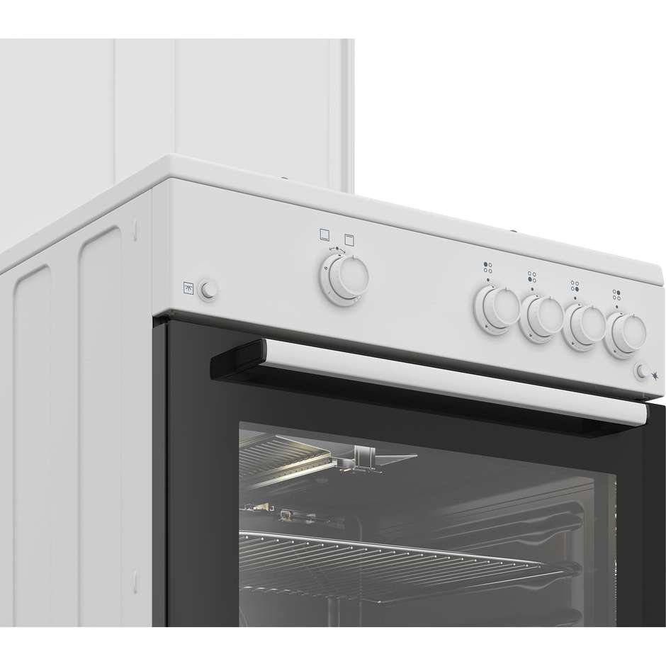 Beko FBG62010DW cucina a gas 4 fuochi, forno 64 L, 60 × 60 cm, bianca