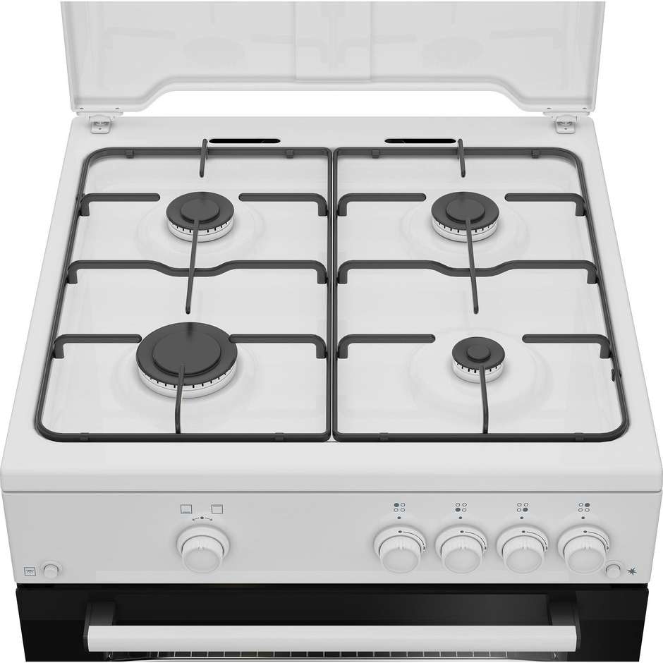 Beko FBG62010DW cucina a gas 4 fuochi, forno 64 L, 60 × 60 cm, bianca
