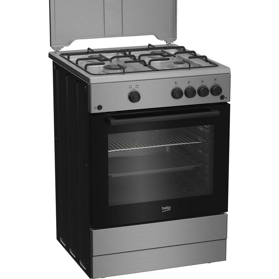Beko FBG62010DX Cucina 4 Fuochi con Forno Elettrico 600 mm Inox