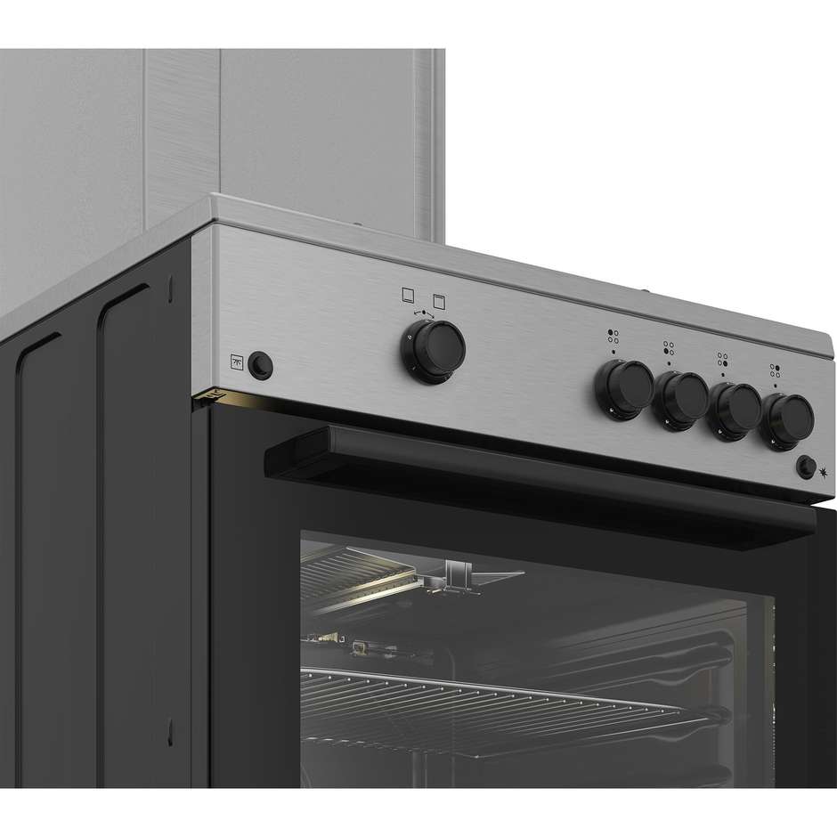 Beko FBG62010DX Cucina 4 Fuochi con Forno Elettrico 600 mm Inox