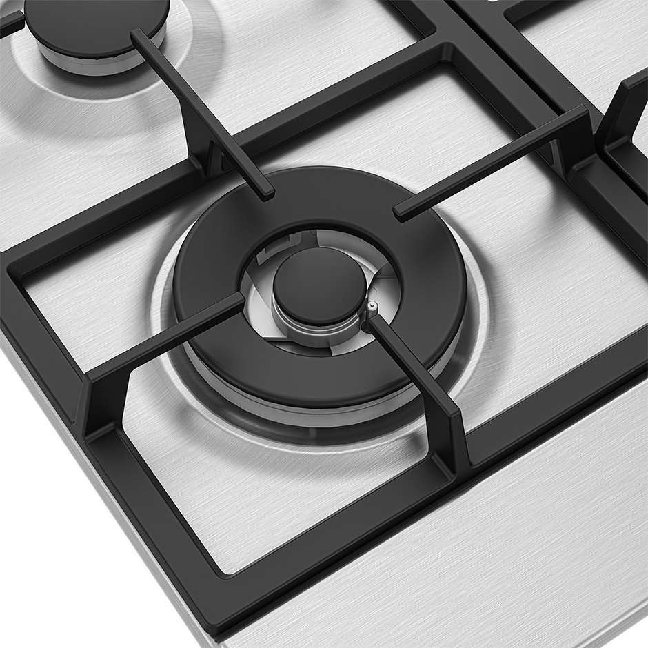 BEKO HIAW64225S Piano Cottura a Gas 60 cm 4 Fuochi Griglie in Ghisa Acciaio Inox