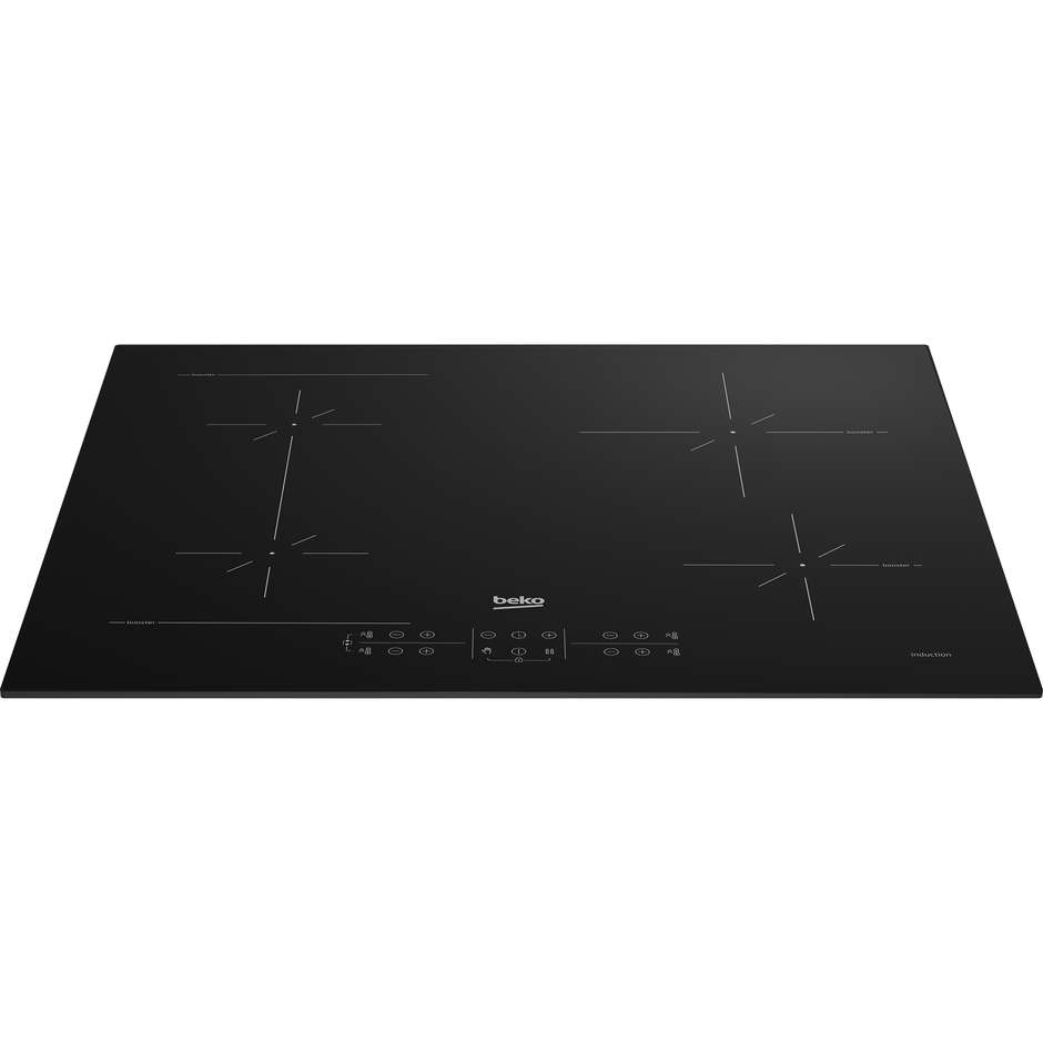 Beko HII64200SFMT piano a induzione 4 zone con IndyFlex, nero