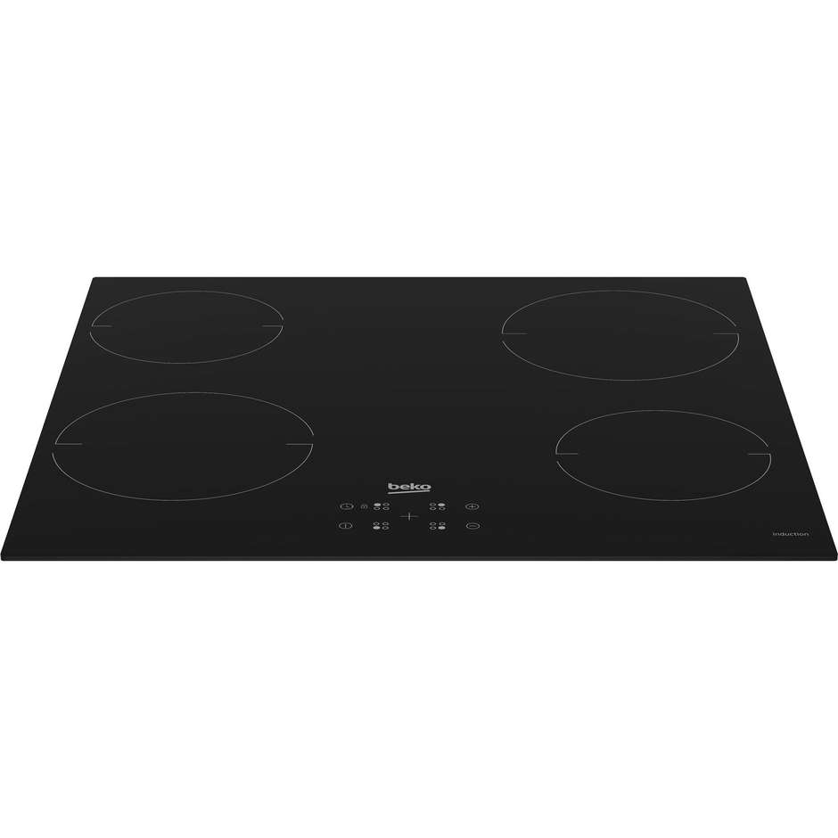 Beko HII64401QT Piano cottura a Induzione 60x60 4 Zone di cottura Colore Nero