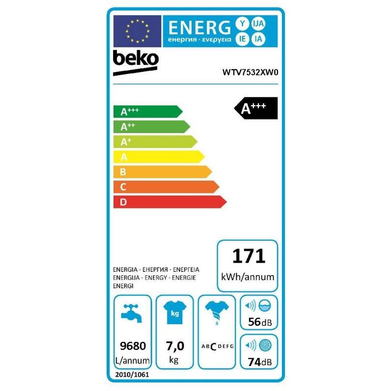 BEKO WTX91436AI LAVATRICE CARICA FRONTALE 9KG 1400 GIRI VAPORE CLASSE B - PROMO