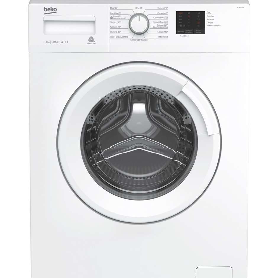 Beko WTX61031W lavatrice carica frontale 6 Kg 1000 giri classe A+++ colore bianco