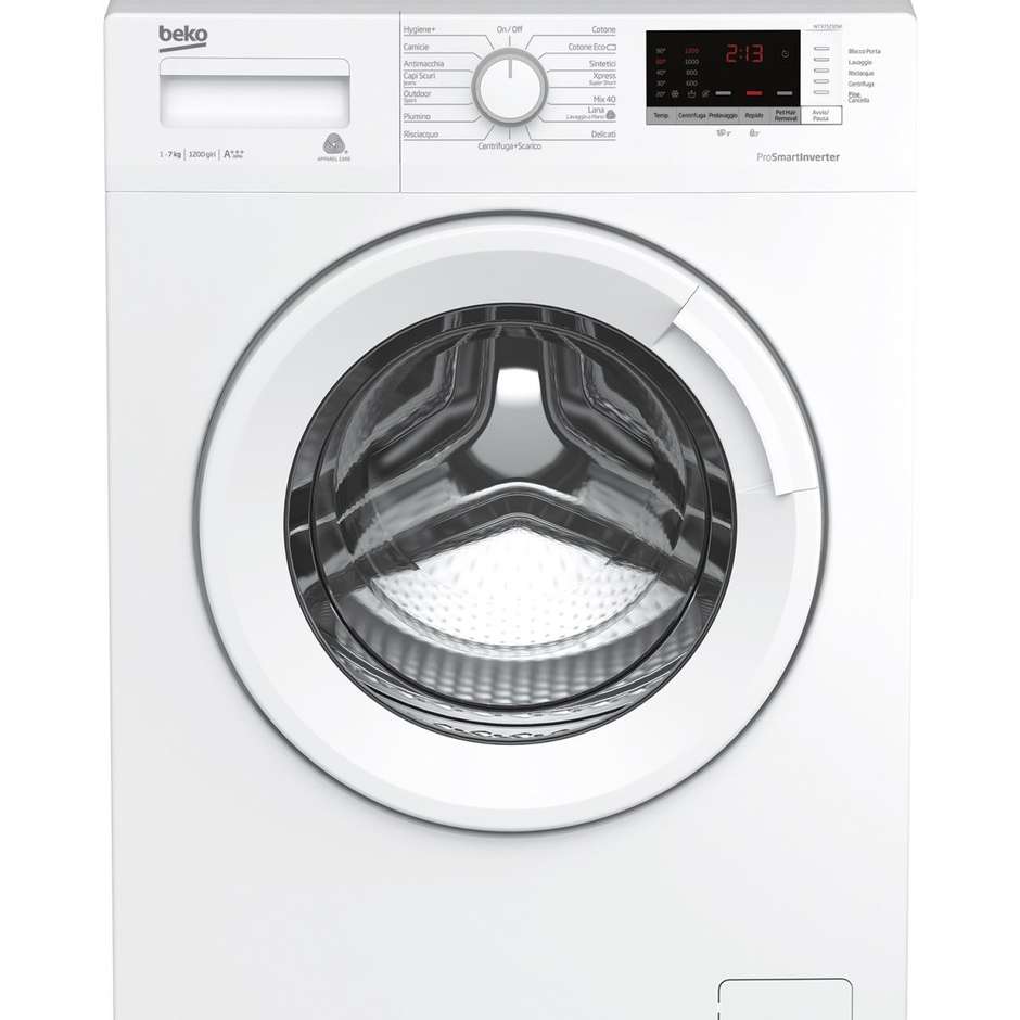 Beko WTX71232WI Lavatrice Carica frontale 7 Kg 1200 Giri/min Classe A+++ Colore Bianco