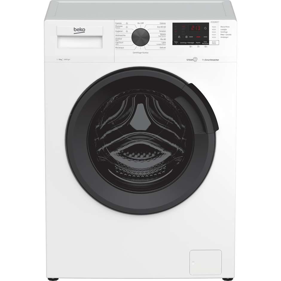 Beko WTX91482AI-IT Lavatrice Carica frontale Capacita 9 kg 1400 Giri/min Classe A Colore Bianco