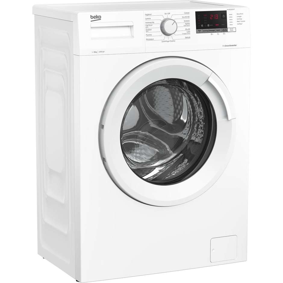 Beko WUXR81282WI/IT Lavatrice Caricamento frontale Capacita 8 kg 1200 Giri/min Classe A Colore Bianco