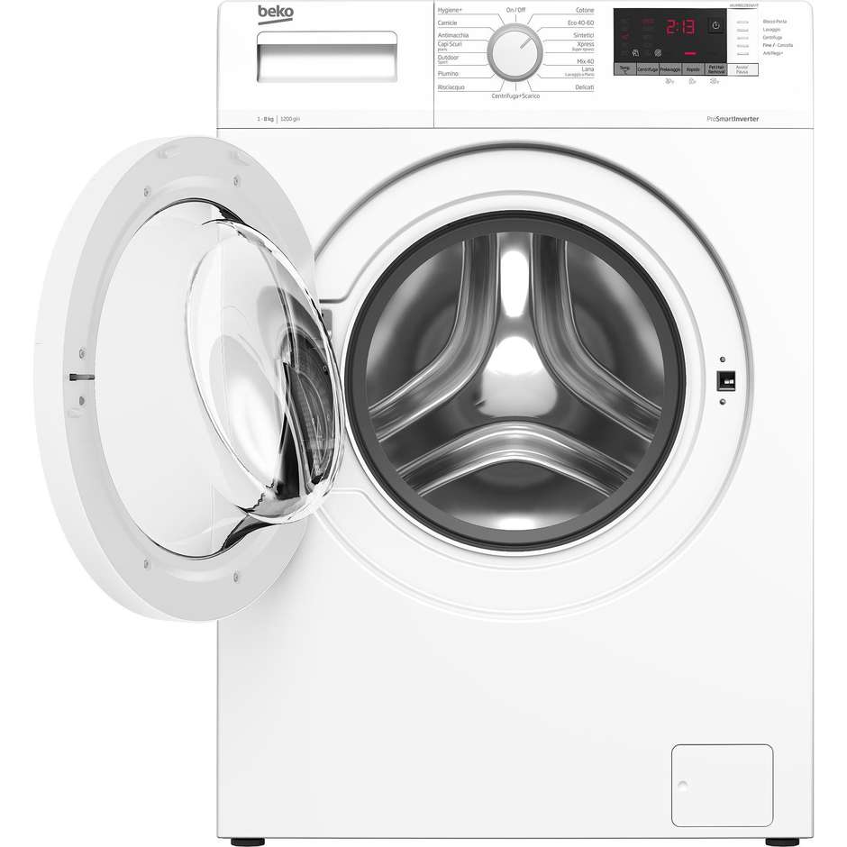 Beko WUXR81282WI/IT Lavatrice Caricamento frontale Capacita 8 kg 1200 Giri/min Classe A Colore Bianco