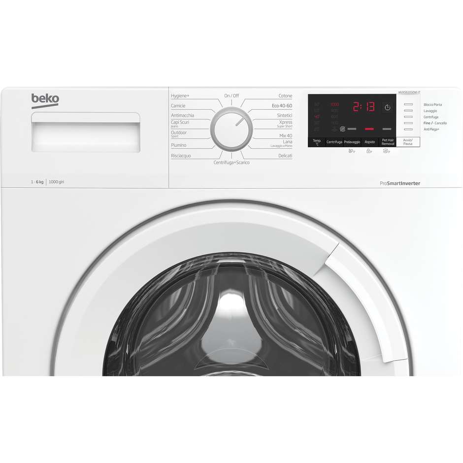 Beko WUXS61032W Lavatrice Carica Frontale Capacita 6 kg 1000 Giri/min Classe D Colore Bianco