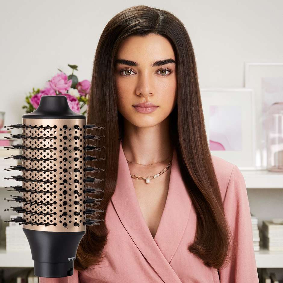 Bellissima Air Wonder 8 in 1 Spazzola Aria Calda 1000W Ioni Oro/Bianco